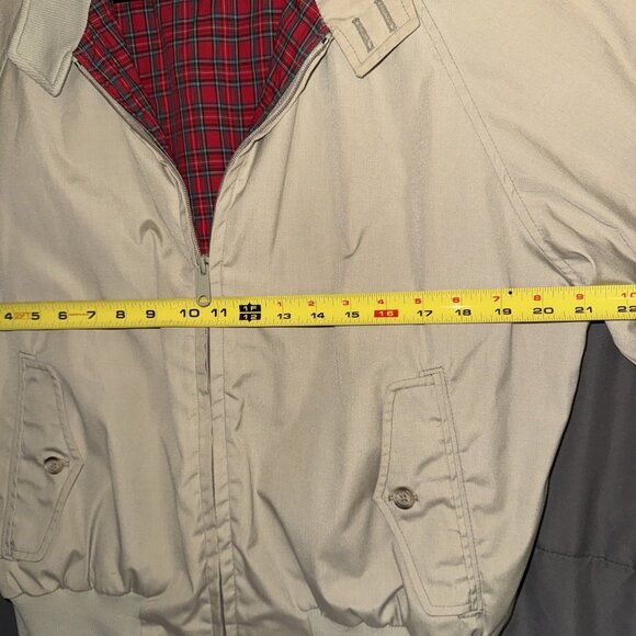 Vintage L.L. Bean Windbreaker Jacket Mens Size 42 Cream Zip Pockets - Picture 10 of 16